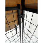 Replacement Canopy Cover for KennelMaster 4’ x 8’ x 6’ Welded Dog Kennel Playpen – RipLock 350 – Slate Gray