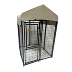 Replacement Canopy Cover for KennelMaster 4’ x 4’ x 6’ Welded Dog Kennel Playpen – RipLock 350 – Slate Gray