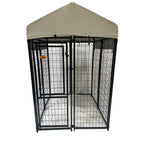 Replacement Canopy Cover for KennelMaster 4’ x 4’ x 6’ Welded Dog Kennel Playpen – RipLock 350 – Slate Gray