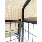 Replacement Canopy Cover for KennelMaster 4’ x 4’ x 6’ Welded Dog Kennel Playpen – RipLock 350 – Slate Gray