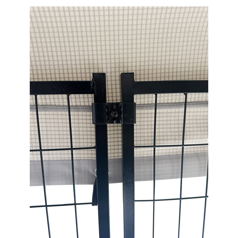 Replacement Canopy Cover for KennelMaster 4’ x 4’ x 6’ Welded Dog Kennel Playpen – RipLock 350 – Slate Gray