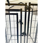 Replacement Canopy Cover for KennelMaster 4’ x 4’ x 6’ Welded Dog Kennel Playpen – RipLock 350 – Slate Gray