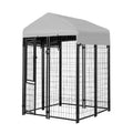 Replacement Canopy Cover for KennelMaster 4’ x 4’ x 6’ Welded Dog Kennel Playpen – RipLock 350 – Slate Gray