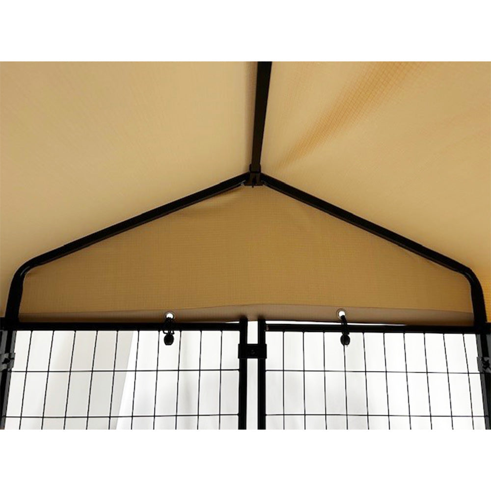 Replacement Canopy Cover for KennelMaster 6’ x 4’ x 6’ Welded Dog Kennel Playpen – RipLock 350 – Slate Gray