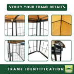 Replacement Canopy for Retriever HD4545 5’ x 4.5’ x 4.5’ Portable Pet Dog Kennel Playpen - Beige, RipLock 350