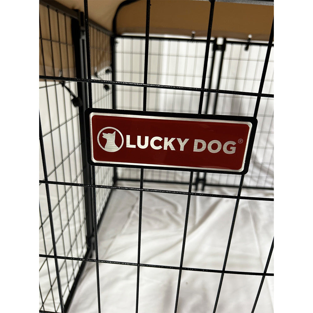 Replacement Canopy Cover for Lucky Dog 4’ Uptown Welded Outdoor Dog Kennel Playpen – RipLock 350 – Slate Gray