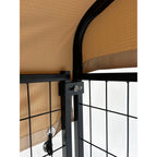 Replacement Canopy Cover for Lucky Dog 4’ Uptown Welded Outdoor Dog Kennel Playpen – RipLock 350 – Slate Gray