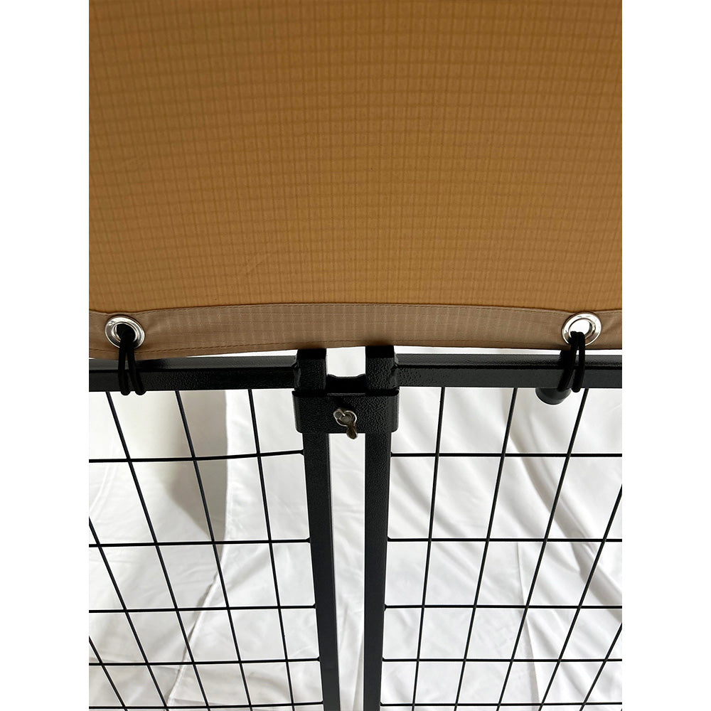 Replacement Canopy Cover for Lucky Dog 4’ Uptown Welded Outdoor Dog Kennel Playpen – RipLock 350 – Slate Gray