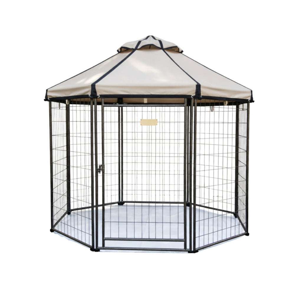 Replacement Canopy for Advantek 23405 5 Foot Portable Pet Dog Gazebo Kennel Playpen - Beige, RipLock 350