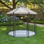 Replacement Canopy for Advantek 23405 5 Foot Portable Pet Dog Gazebo Kennel Playpen - Beige, RipLock 350