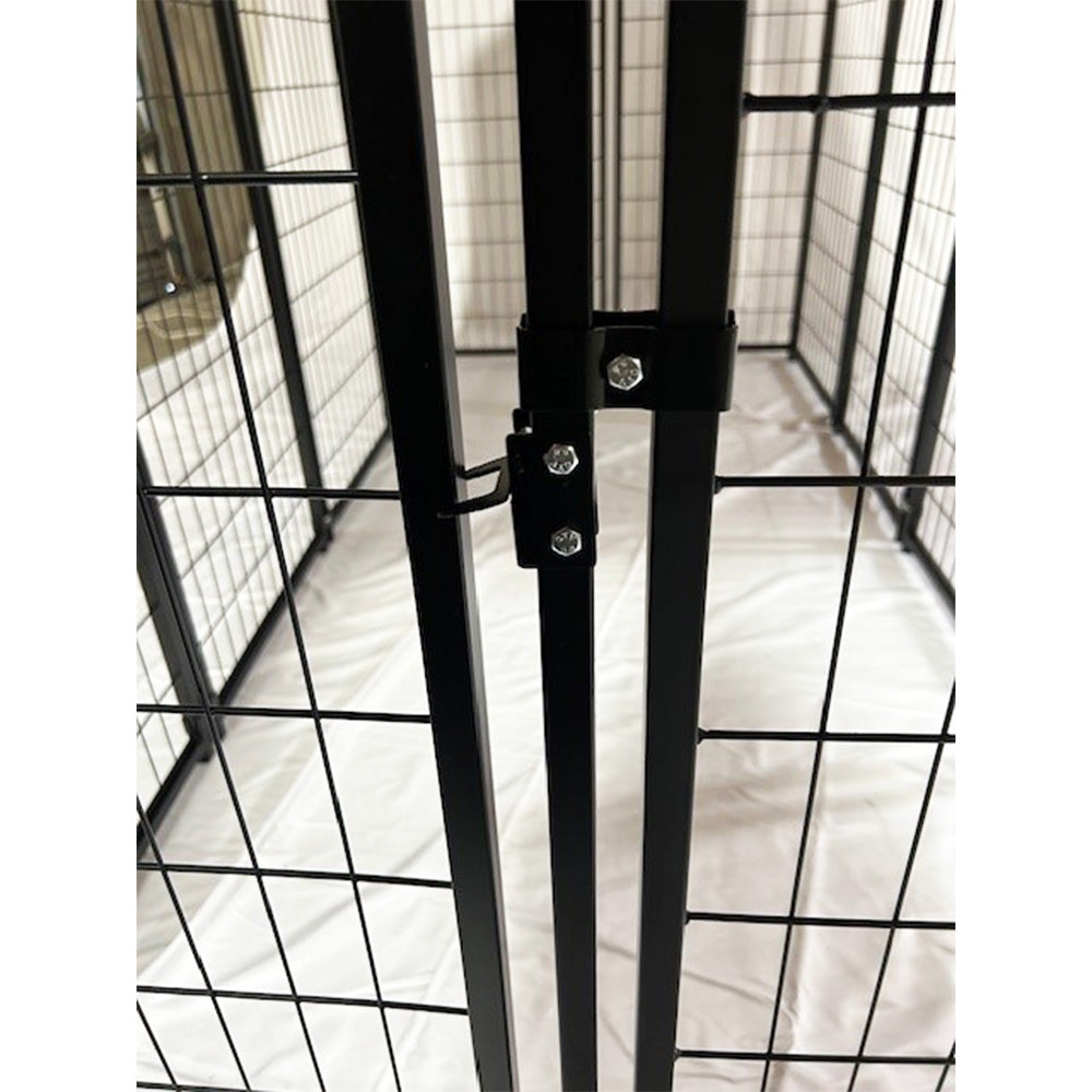 Replacement Canopy Cover for BestPet 8’ x 4’ x 6’ Outdoor Dog Kennel Playpen Crate – RipLock 350 – Slate Gray