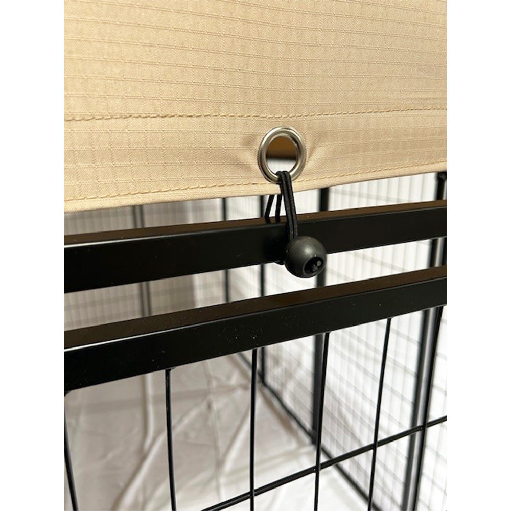 Replacement Canopy Cover for BestPet 8’ x 4’ x 6’ Outdoor Dog Kennel Playpen Crate – RipLock 350 – Slate Gray