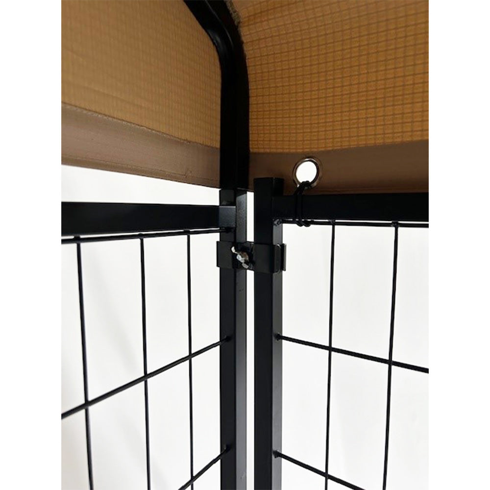 Replacement Canopy Cover for BestPet 8’ x 4’ x 6’ Outdoor Dog Kennel Playpen Crate – RipLock 350 – Slate Gray