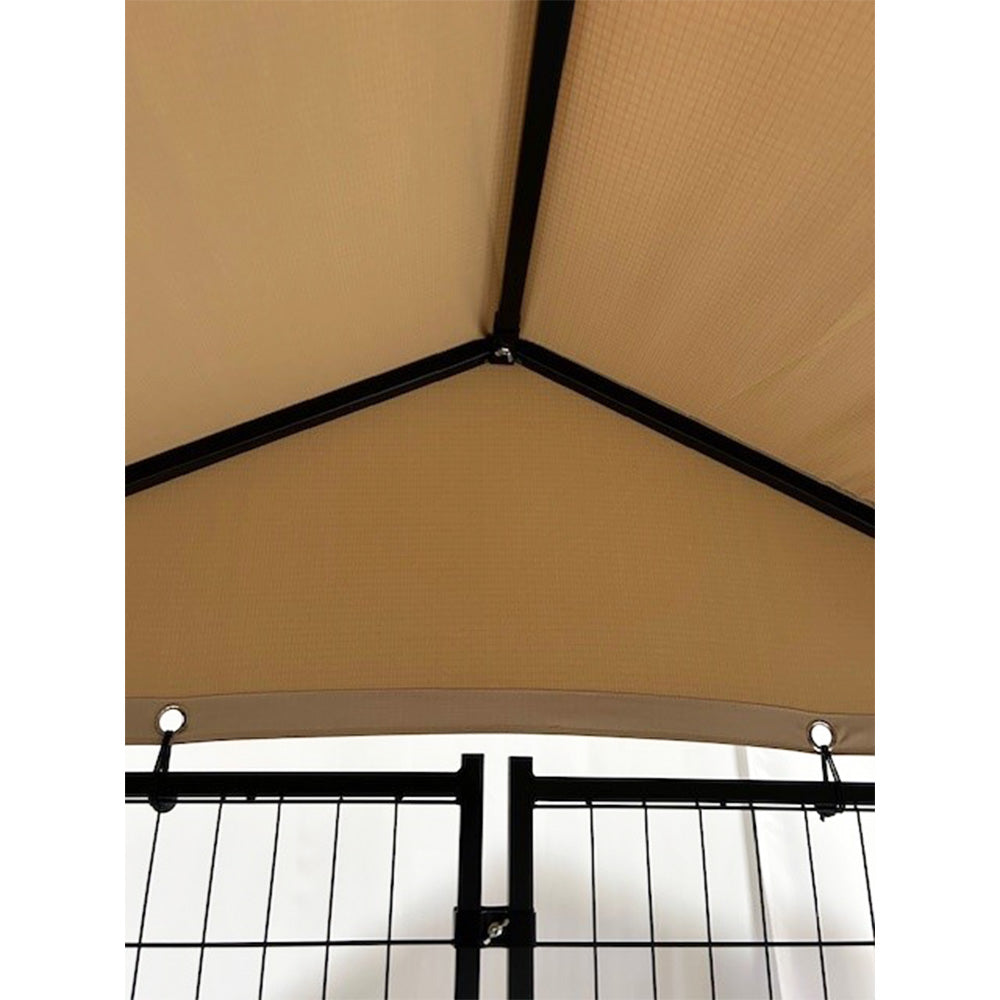 Replacement Canopy Cover for BestPet 8’ x 4’ x 6’ Outdoor Dog Kennel Playpen Crate – RipLock 350 – Slate Gray