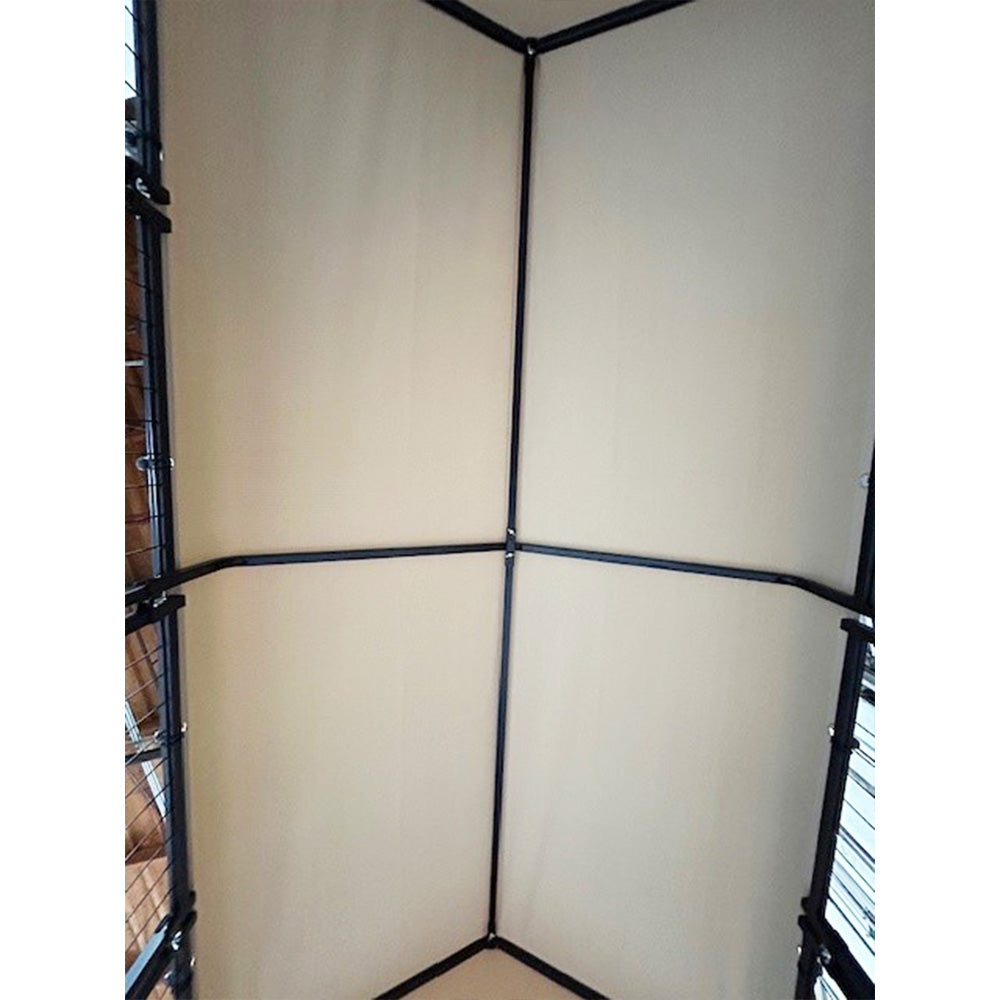 Replacement Canopy Cover for BestPet 8’ x 4’ x 6’ Outdoor Dog Kennel Playpen Crate – RipLock 350 – Slate Gray