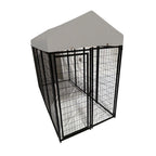 Replacement Canopy Cover for BestPet 8’ x 4’ x 6’ Outdoor Dog Kennel Playpen Crate – RipLock 350 – Slate Gray
