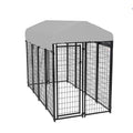 Replacement Canopy Cover for BestPet 8’ x 4’ x 6’ Outdoor Dog Kennel Playpen Crate – RipLock 350 – Slate Gray