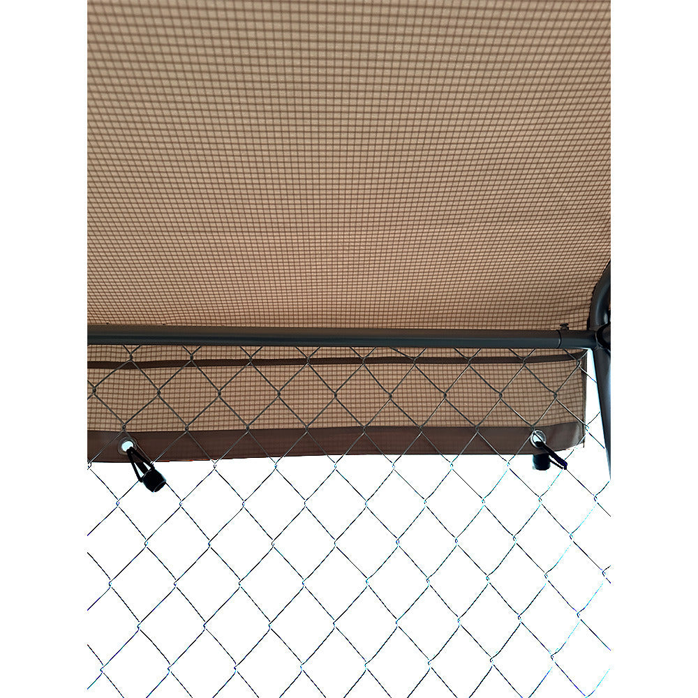 Replacement Canopy Cover for Lucky Dog 10' X 10' Chain Link Dog Kennel - RipLock 350 - Slate Gray