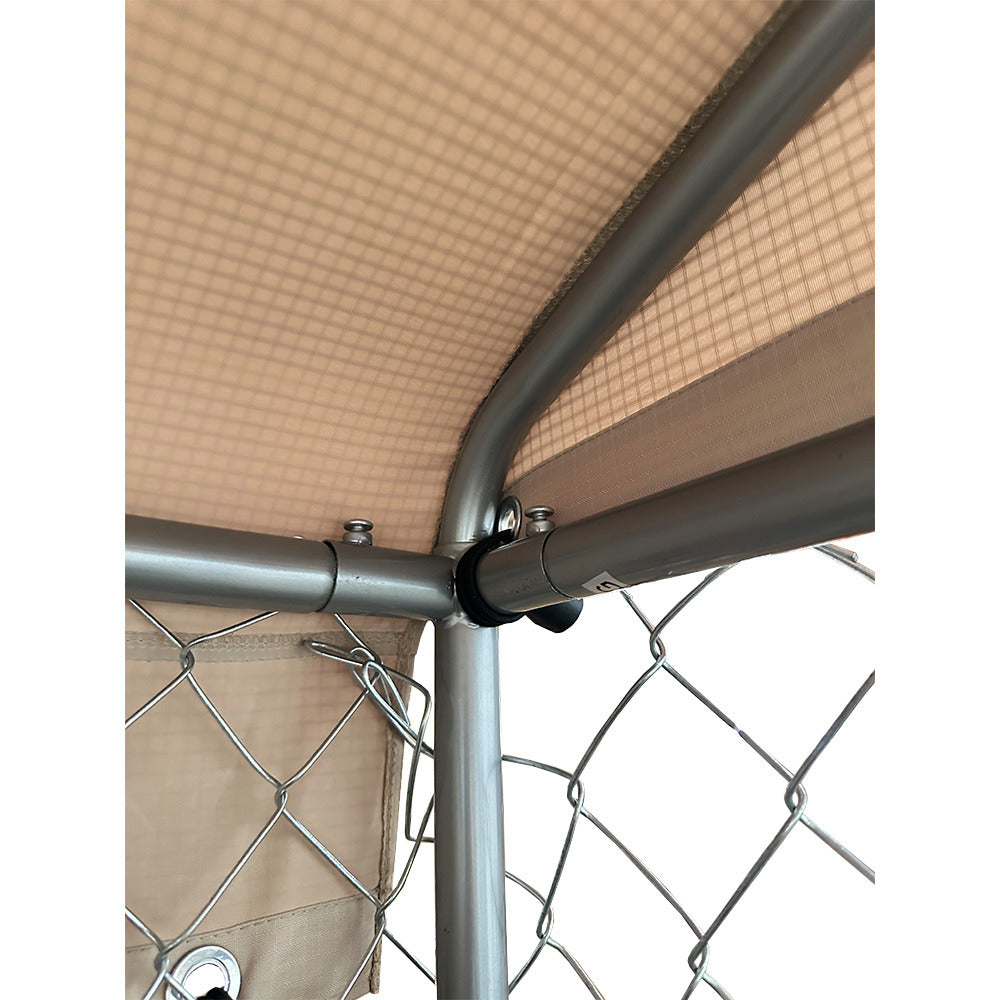 Replacement Canopy Cover for Lucky Dog 10' X 10' Chain Link Dog Kennel - RipLock 350 - Slate Gray