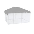 Replacement Canopy Cover for Lucky Dog 10' X 10' Chain Link Dog Kennel - RipLock 350 - Slate Gray