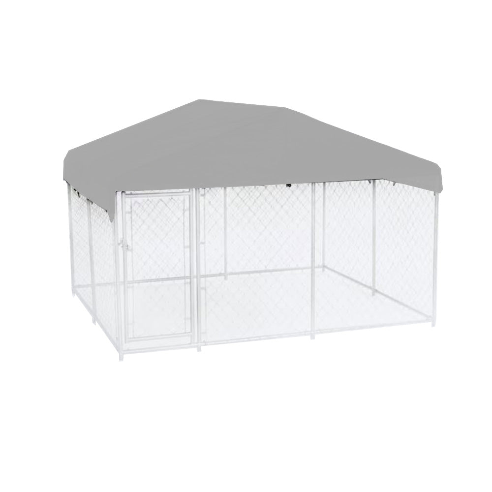 Replacement Canopy Cover for Lucky Dog 10' X 10' Chain Link Dog Kennel - RipLock 350 - Slate Gray