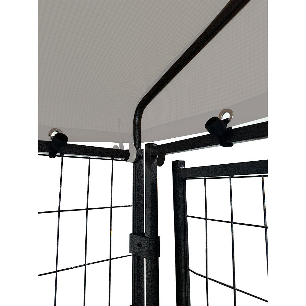 Replacement Canopy Cover for Veikous 10’ X 10’ Dog Kennel – RipLock 350 – Slate Gray