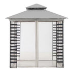 Replacement Canopy for Hampton Bay Sherwood 8' x 8' Gazebo - RipLock 350 - Slate Gray