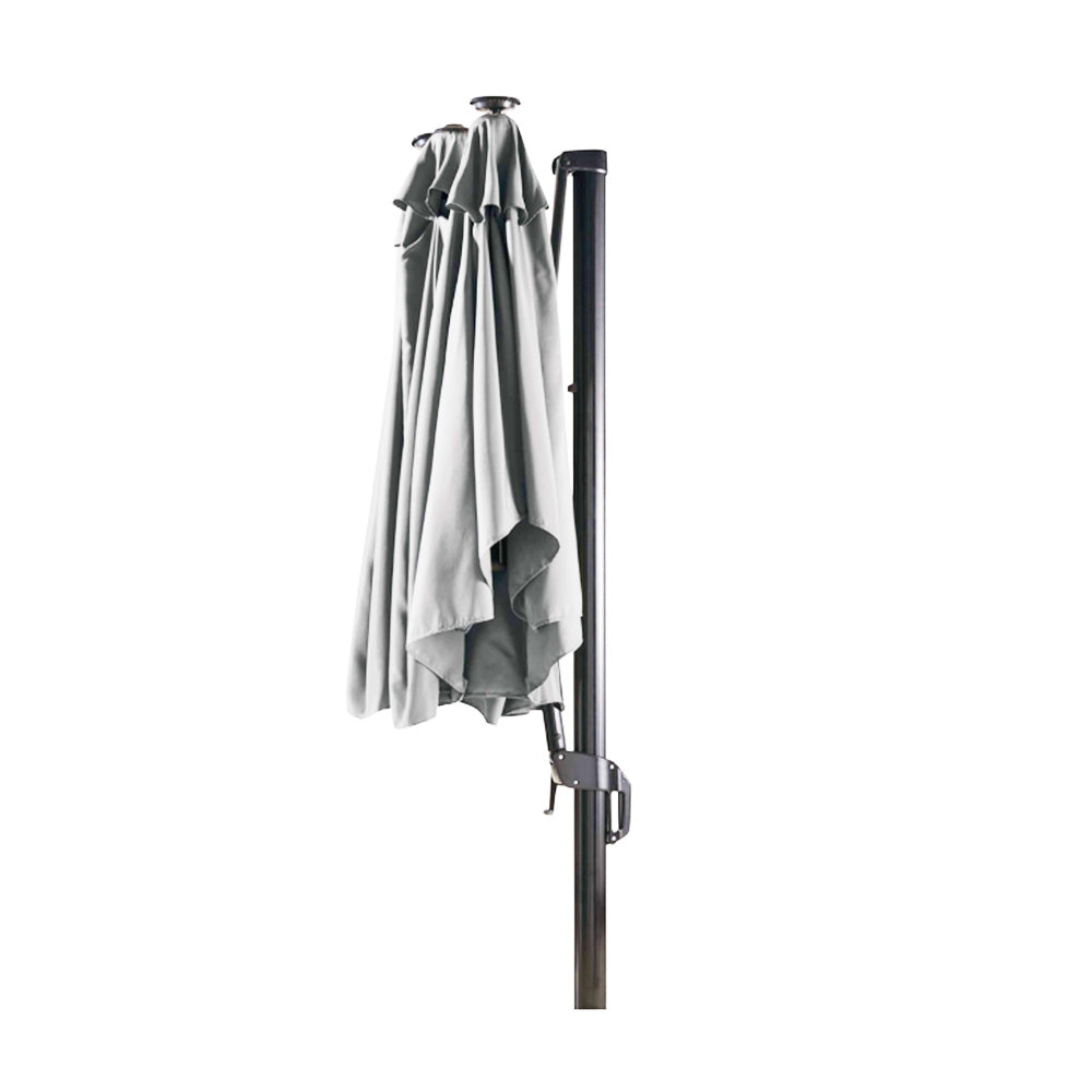 Replacement Canopy for Canvas Simcoe Triple Offset Solar Umbrella - RipLock 350 - Slate Gray