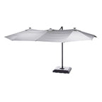 Replacement Canopy for Canvas Simcoe Triple Offset Solar Umbrella - RipLock 350 - Slate Gray