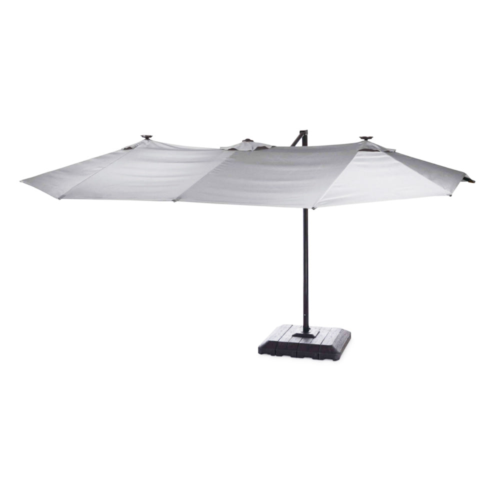 Replacement Canopy for Canvas Simcoe Triple Offset Solar Umbrella - RipLock 350 - Slate Gray