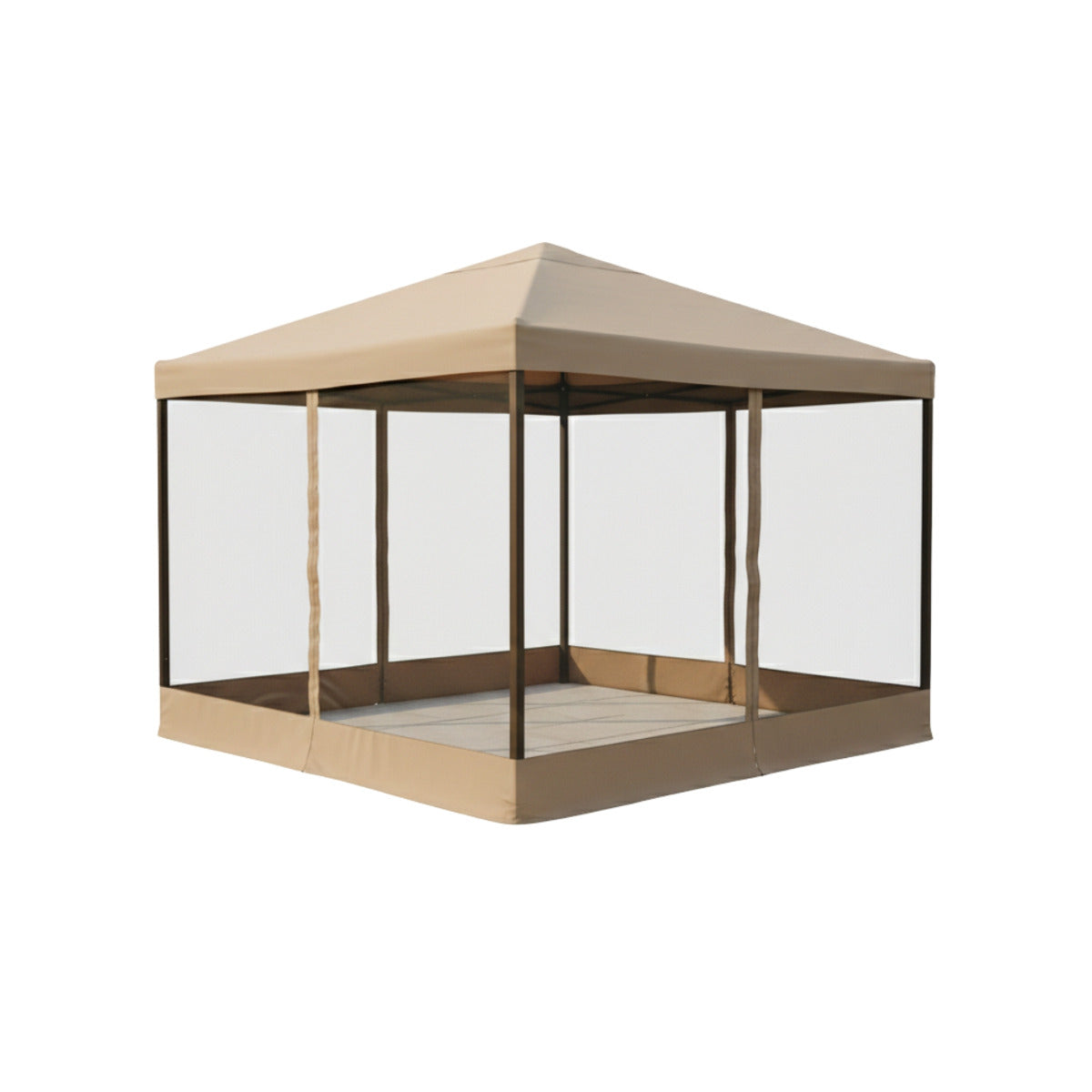 Universal 10’ x 10’ Single-Tier Gazebo Replacement Canopy and Netting Set - RipLock 350