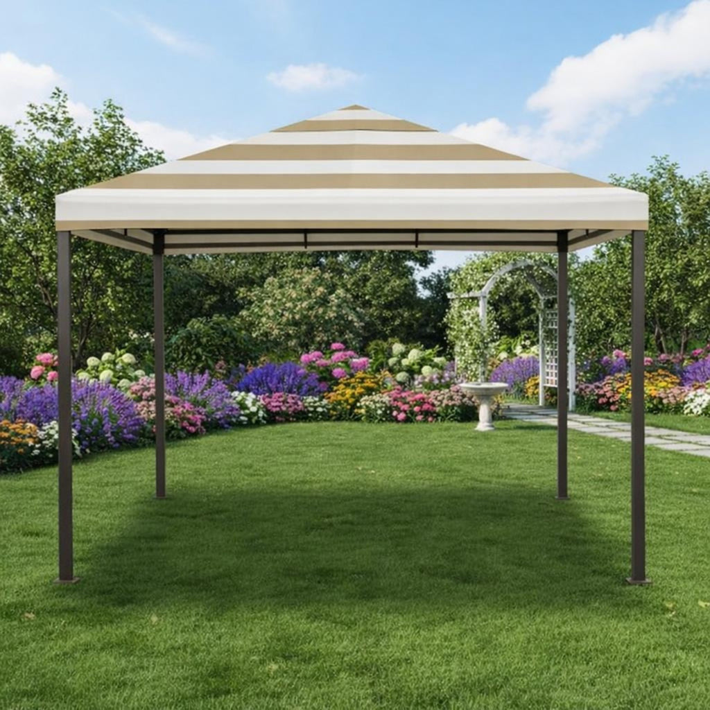 Universal 10’ x 10’ Single-Tier Gazebo Replacement Canopy - 350, Cabana Beige