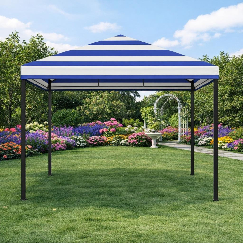 Universal 10’ x 10’ Single-Tier Gazebo Replacement Canopy - 350, Cabana Blue