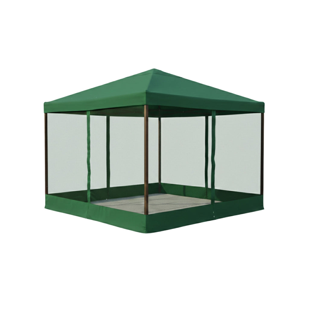Universal 10’ x 10’ Single-Tier Gazebo Replacement Canopy and Netting Set - RipLock 350