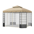 Replacement Canopy and Netting Set for Bay Window Gazebo
