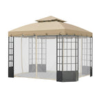 Replacement Canopy and Netting Set for Bay Window Gazebo