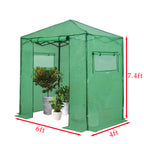 Replacement Cover for Eagle Peak 6' x 4' Portable Walk In Instant Pop Up Greenhouse - PE Fabric - Green