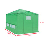 Replacement Cover for Eagle Peak 12' x 8' Portable Walk In Instant Pop Up Greenhouse - PE Fabric - Green