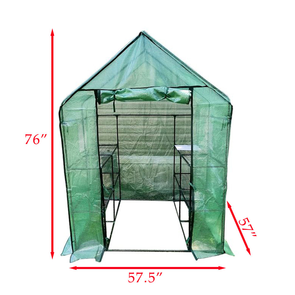 Replacement Cover for Ohuhu 4.8' x 4.8' Portable Greenhouse - PE Fabric - Green