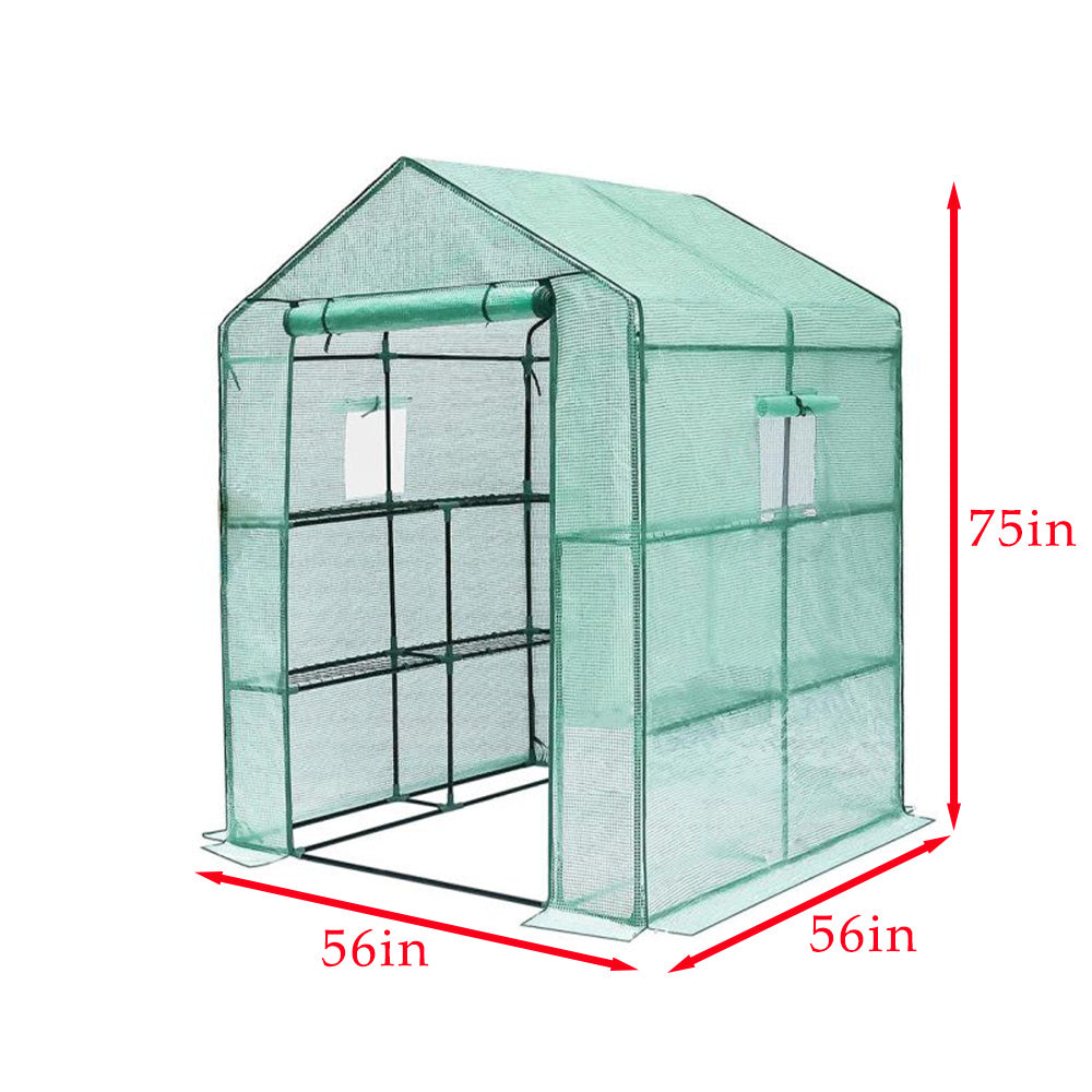 Replacement Cover for Greengro 56" x 56" Walk In Greenhouse - PE Fabric - Green