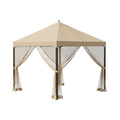 Replacement Canopy and Netting Set for S-1210GZ 10' x 12' Gazebo - Beige, RipLock 350