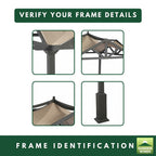 Replacement Canopy for Garden Treasures GF-9A037X, GF-12S039B Pergola