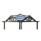 Replacement Canopy for Garden Treasures GF-9A037X, GF-12S039B Pergola - 350, Cabana Blue