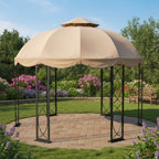 Replacement Canopy for Garden Treasures S-GZ1D 12' Gazebo - Beige, RipLock 350