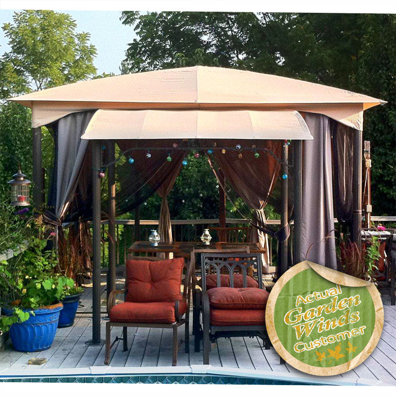 15Ft x 14Ft Gazebo Replacement Canopy - 350