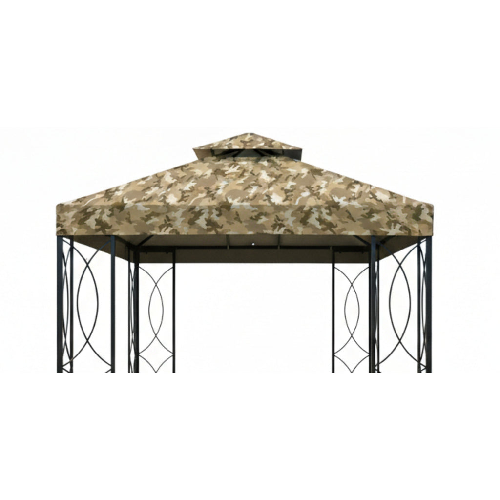 Replacement Canopy for Garden Treasures S-582D 8' x 8' Gazebo - Camo Sand