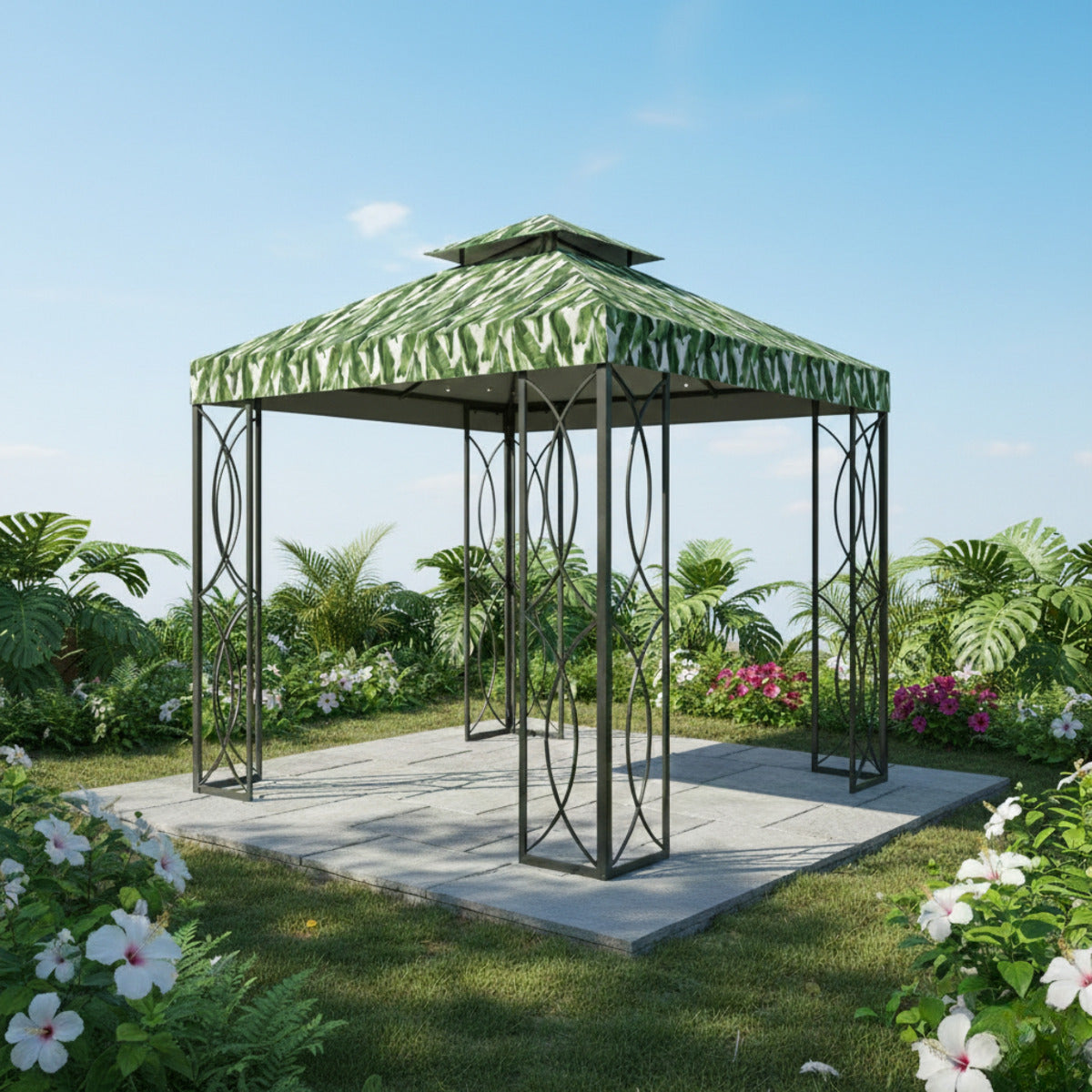 Replacement Canopy for Garden Treasures S-582D 8' x 8' Gazebo - 350, Palm