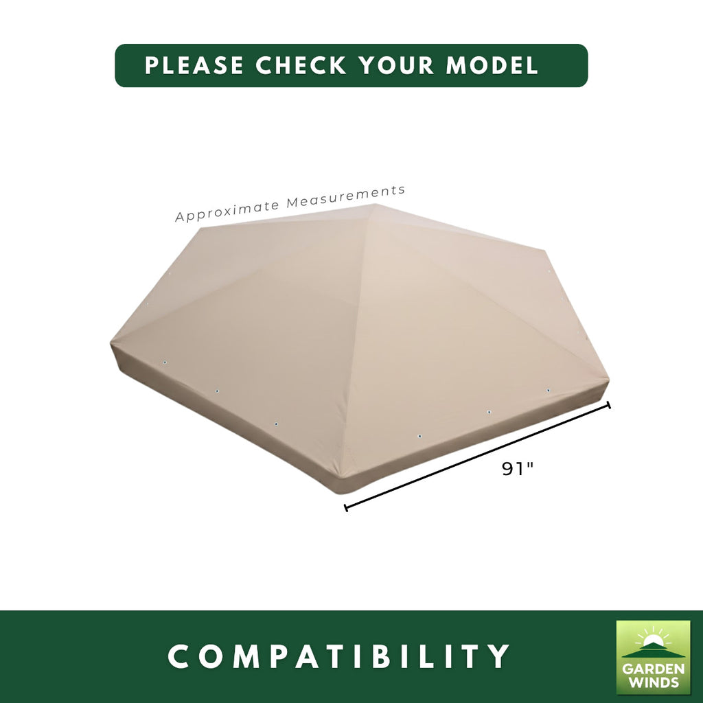 Replacement Canopy for Hexagon Trellis 14' Gazebo