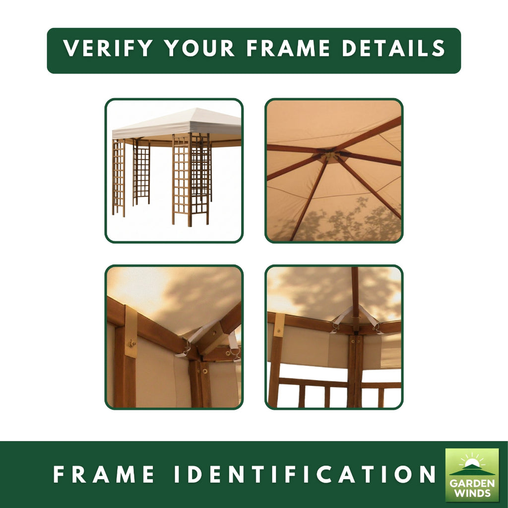 Replacement Canopy for Wood Hexagon 14' Gazebo