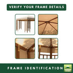 Replacement Canopy for Wood Hexagon 14' Gazebo